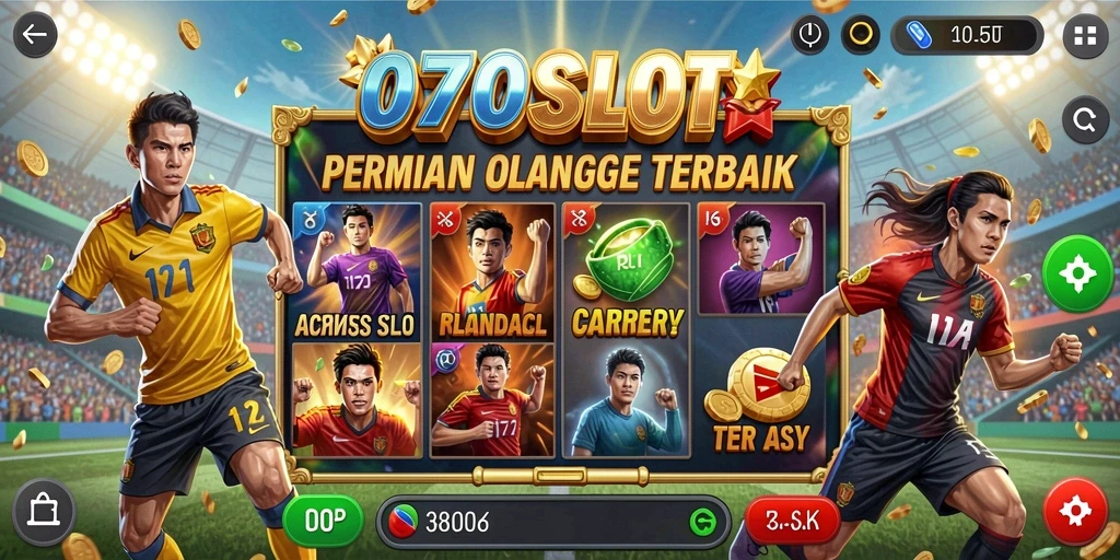 Tampilan gameplay 070SLOT yang penuh semangat olahraga.
