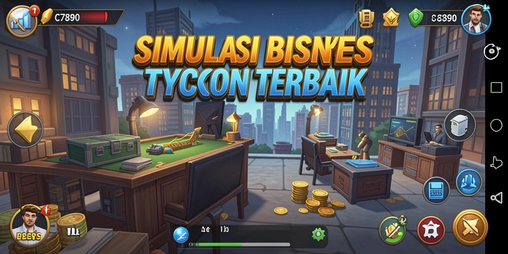 Screenshot gameplay C7890 menampilkan strategi Tycoon yang mendebarkan.