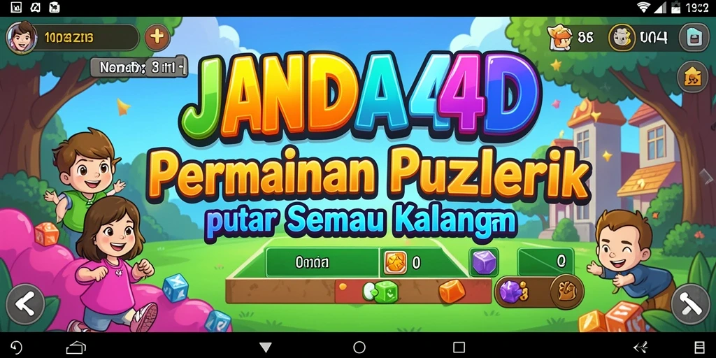 Tampilan gameplay JANDA4D dengan berbagai level teka-teki.