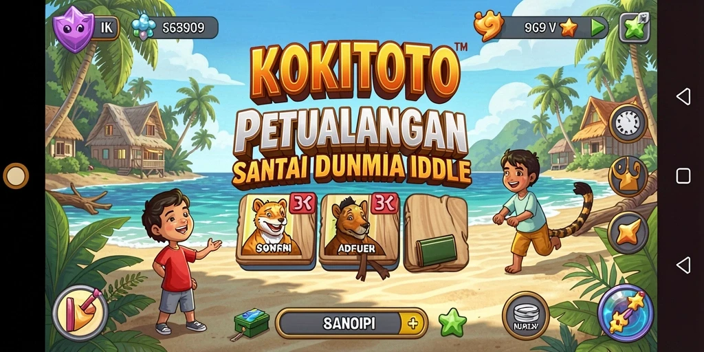Tangkapan layar KOKITOTO menampilkan karakter yang bekerja secara mandiri.