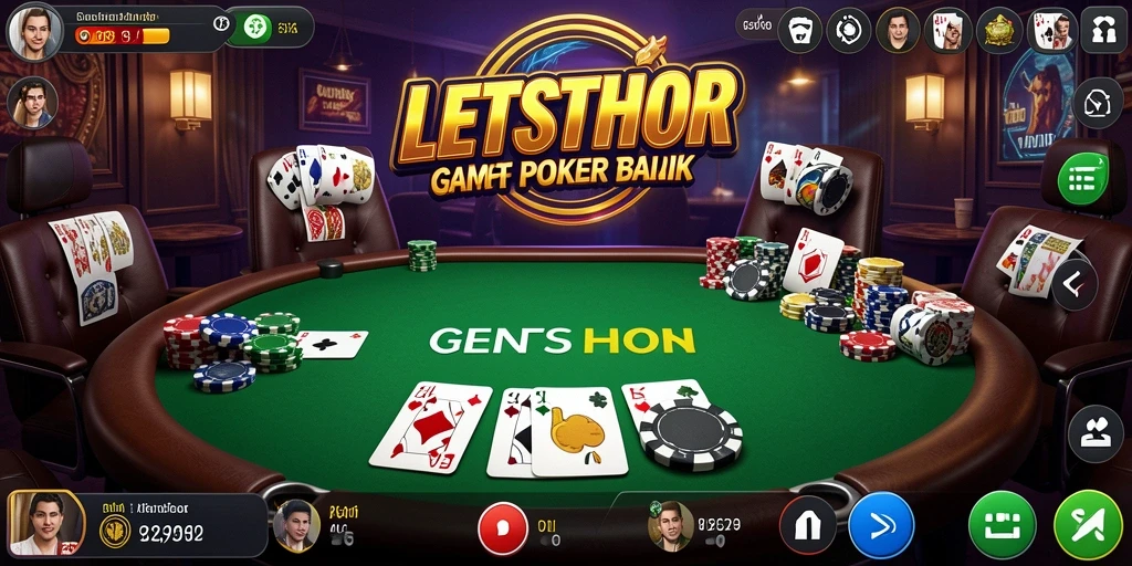 Gameplay seru dalam LETSTHOR dengan berbagai jenis permainan Poker.