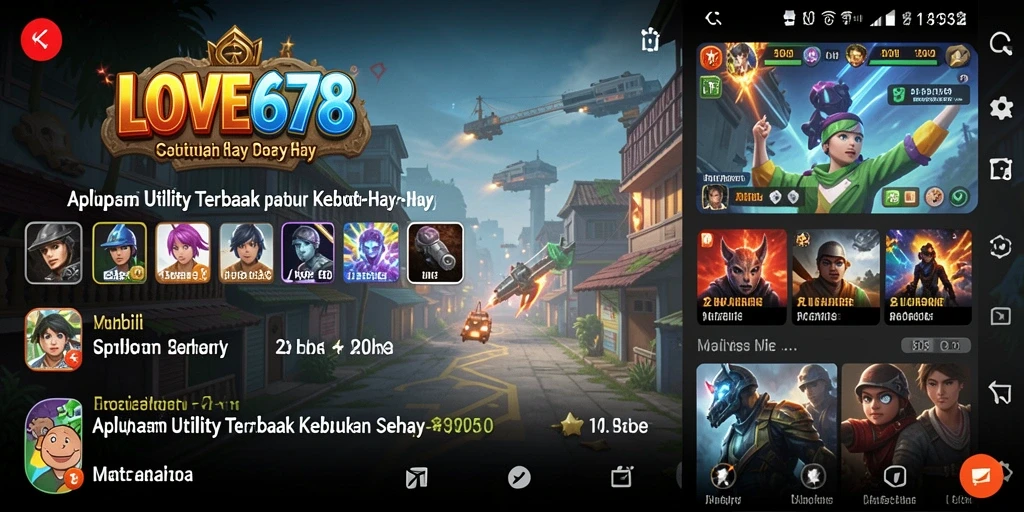 Screenshot utama LOVE678 menampilkan interface pengguna yang sederhana dan intuitif.