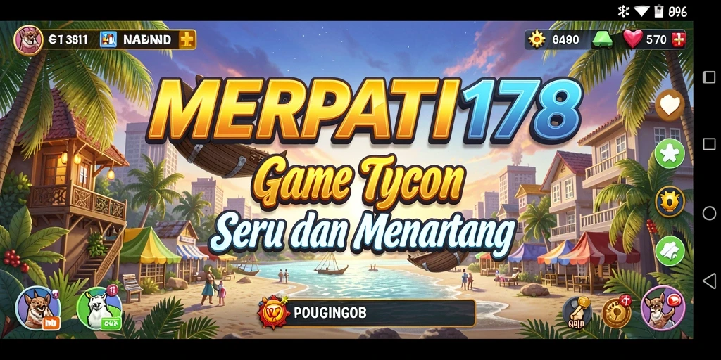 Screenshot MERPATI178 menampilkan gameplay seru dalam mengelola bisnis Tycoon.