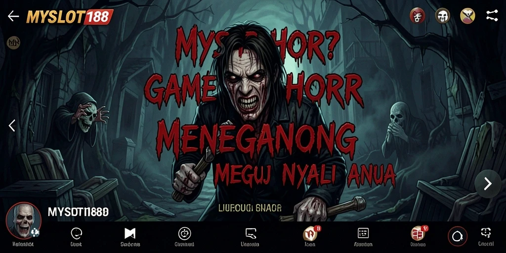 Screenshot gameplay MYSLOT188 dengan suasana horor yang menegangkan.