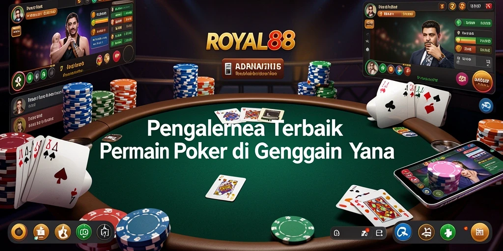 Screenshot gameplay ROYAL88 menampilkan suasana permainan Poker yang mendebarkan.