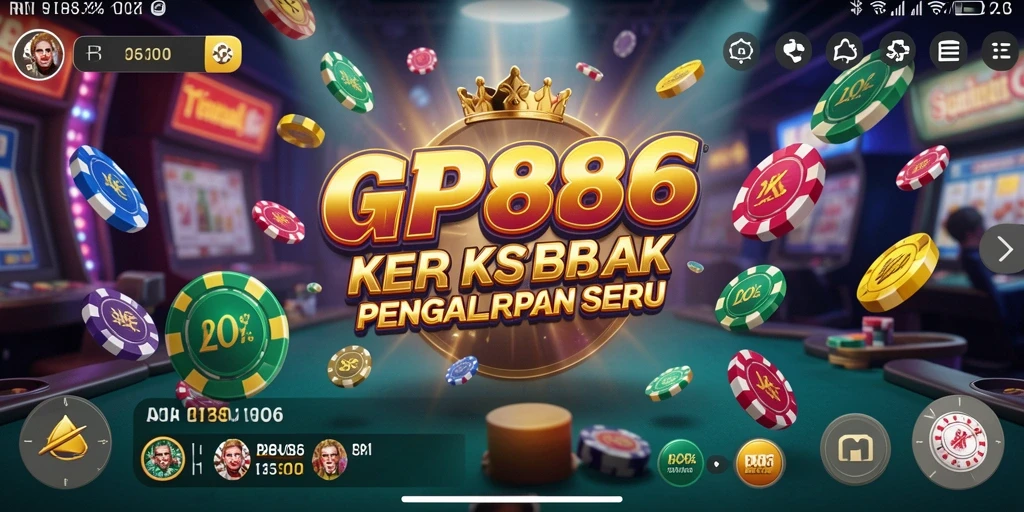 Tampilan gameplay menarik dari RP886 dengan grafis Kasino yang memukau.