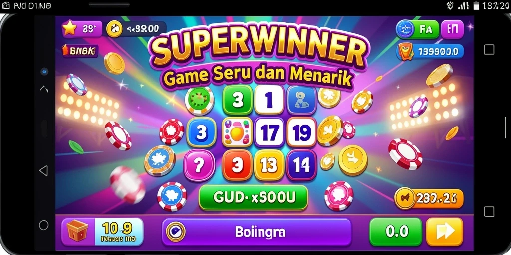 Tampilan gameplay SUPERWINNER yang seru dengan pemain aktif.