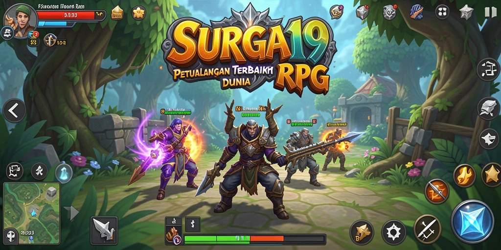 Tampilan gameplay menarik dan pertarungan yang intens di SURGA19.