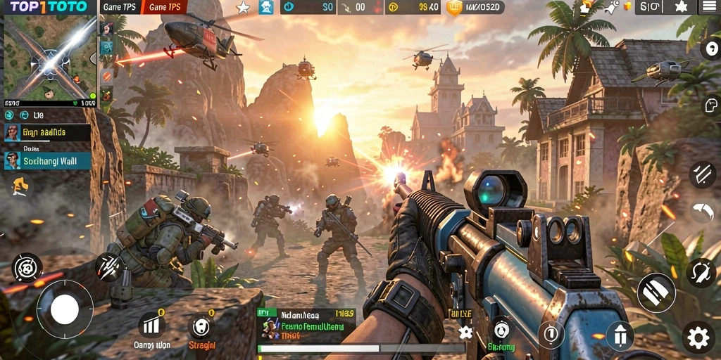 Tampilan menegangkan dari gameplay <strong>TOP1TOTO</strong> yang penuh aksi.