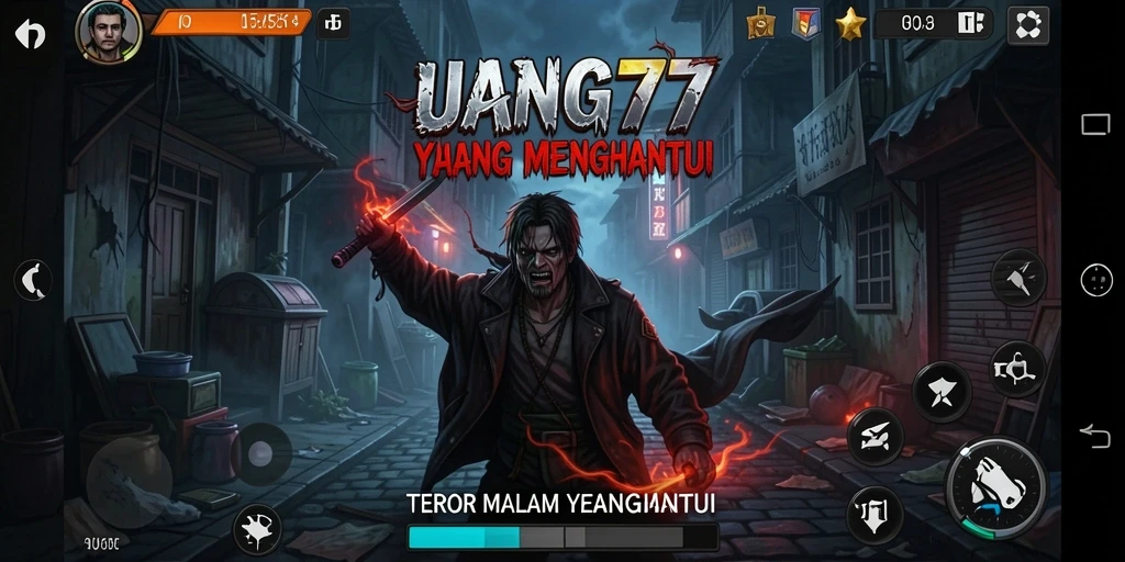 Screenshot gameplay UANG77 menampilkan suasana mencekam yang menggugah adrenalin.