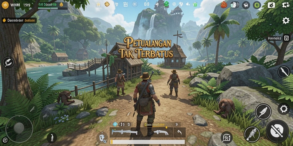 Screenshot gameplay WIN199 menampilkan aksi menjelajahi dunia terbuka yang memukau.