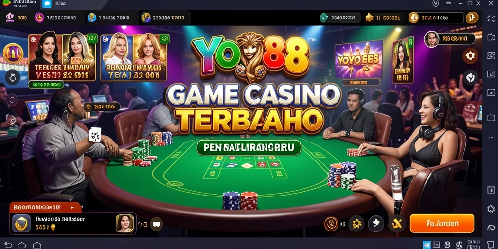 Tampilan gameplay seru di YOYO88 dengan dealer langsung.